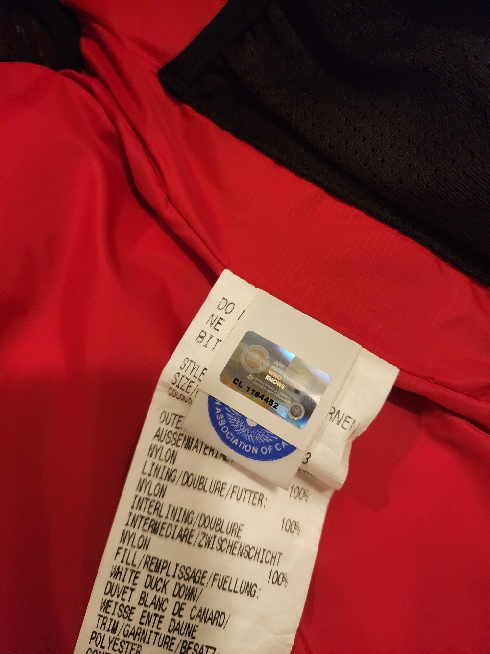 Canada Goose Kids Puffer Vest in Red, Blue & White Bear Print - Picture 8 of 8